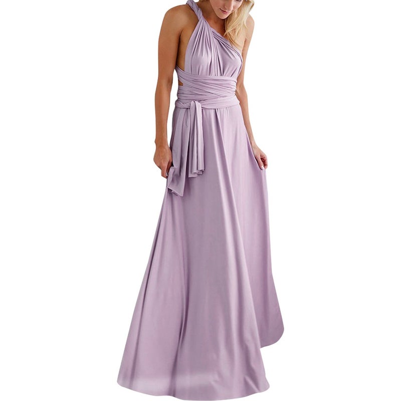 IWEMEK Women's Transformer Infinity Long Evening Maxi Dress Deep V-Neck Multi-Way Wrap Convertible Halter Wedding Bridesmaid Formal Party Floor Length Gown Cocktail Dress High Elasticity - Image 1